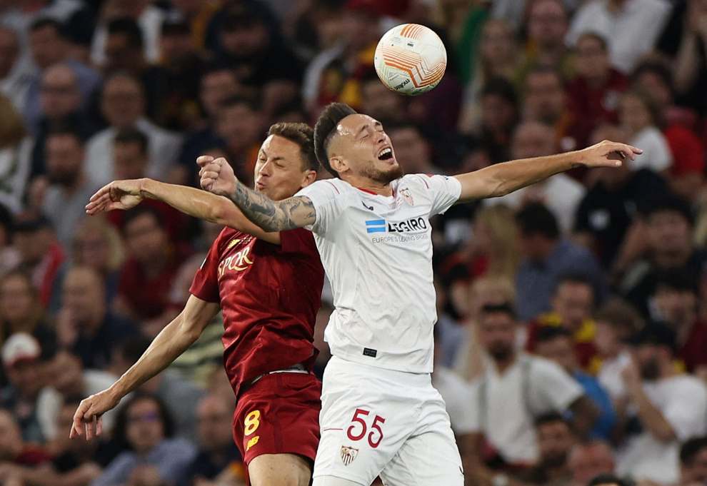 Final de la Liga Europa entre Roma y Sevilla en Budapest.