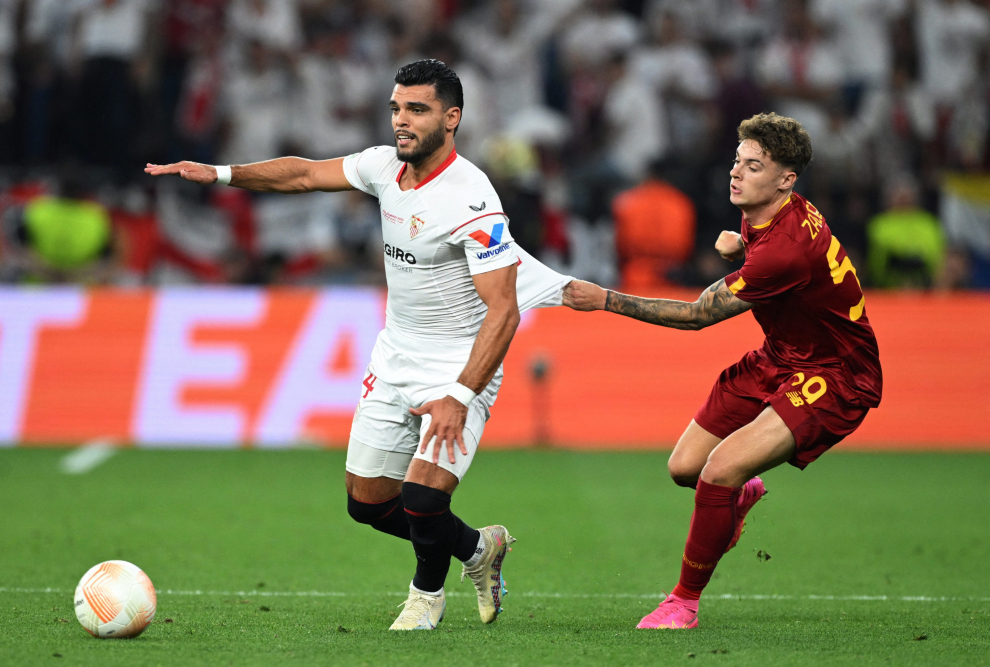 Foto de la final de la Liga Europa entre Roma y Sevilla en Budapest