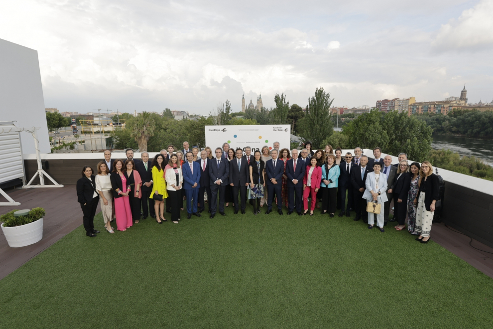 Foto de la II Cena Solidaria de Ibercaja en el restaurante Aura de Zaragoza
