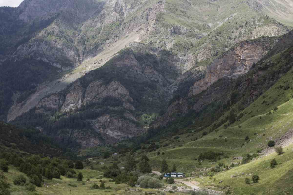 Tren de alta montaña que sube hasta Piedrafita