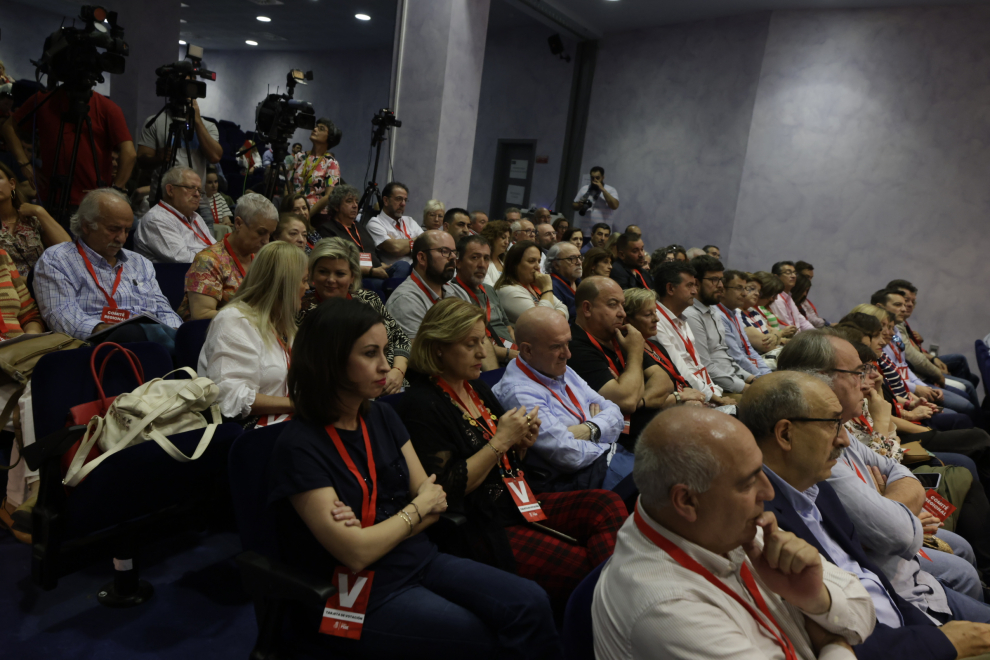 Foto del Comité Regional del PSOE Aragón en Zaragoza, con la intervención de Javier Lambán
