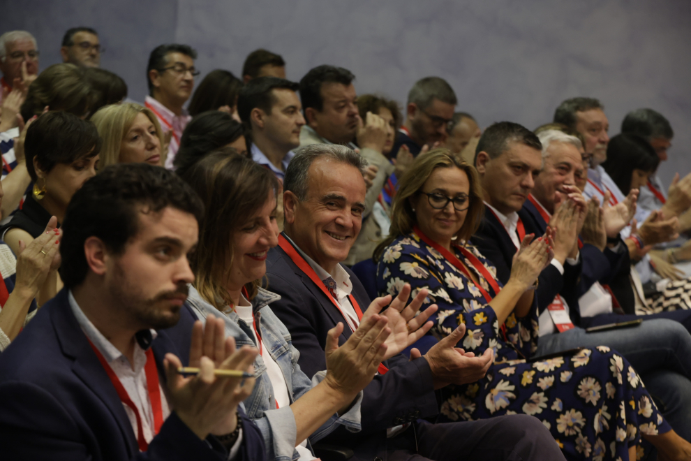 Foto del Comité Regional del PSOE Aragón en Zaragoza, con la intervención de Javier Lambán