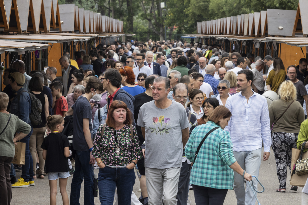 Inauguración de la Feria del Libro de Zaragoza en el parque Grande de Zaragoza