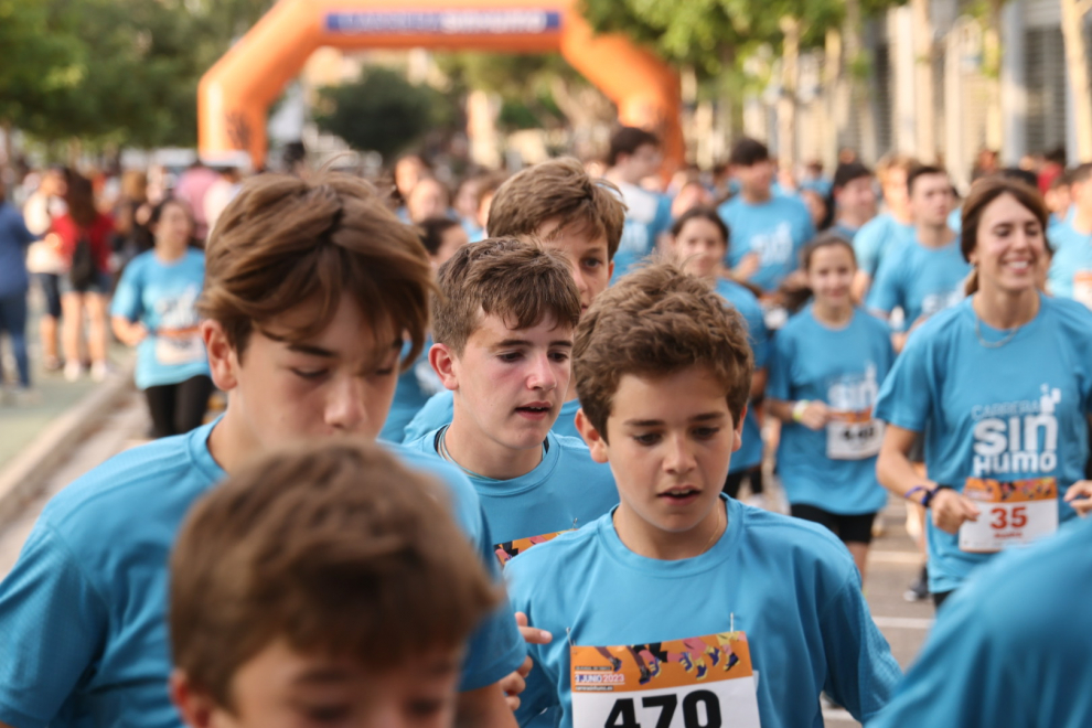 Foto de la Carrera sin Humo 2023 en el estadio del Campus San Francisco de Zaragoza