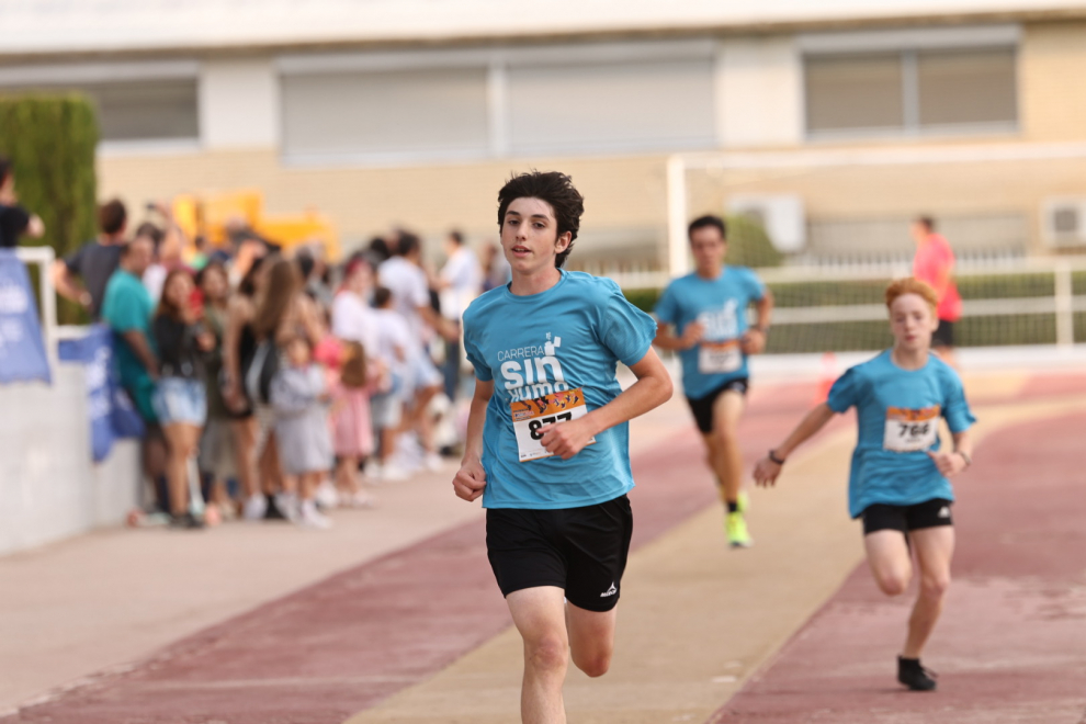 Foto de la Carrera sin Humo 2023 en el estadio del Campus San Francisco de Zaragoza