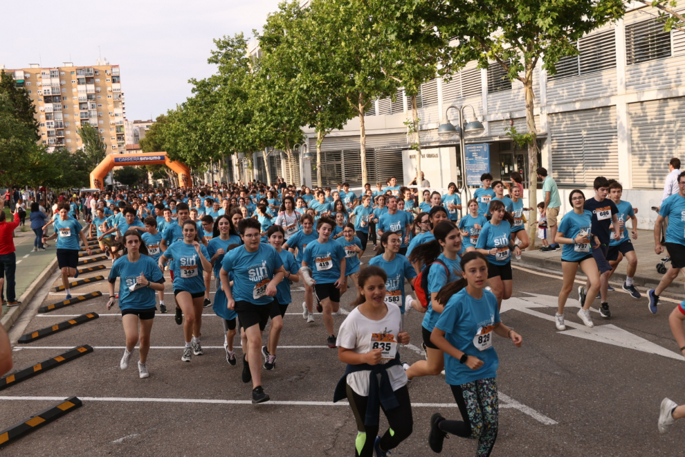 Foto de la Carrera sin Humo 2023 en el estadio del Campus San Francisco de Zaragoza