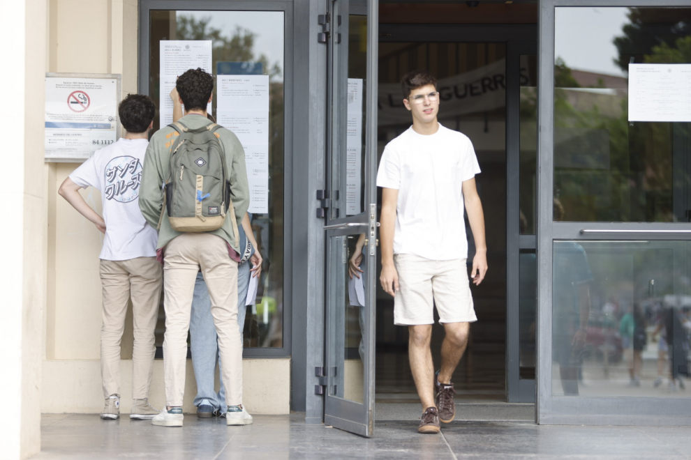 En torno a 6.500 alumnos se presentan estos días a las pruebas de la EVAU en Aragón.