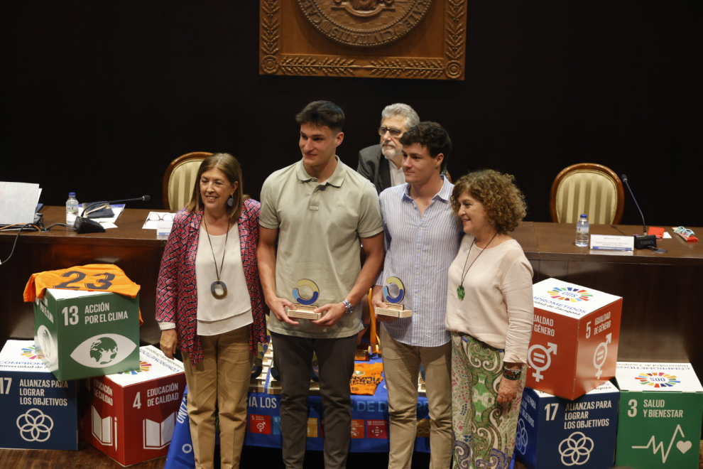 Foto de la Gala del Deporte Universitario 2023 en el edificio Paraninfo de Zaragoza