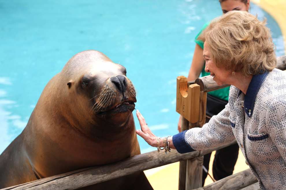 Imágenes de la visita de la reina Sofía al Zoo Aquarium de Madrid
