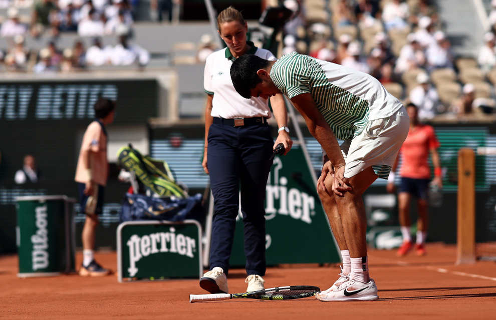 Fotos del partido entre Alcaraz y Djokovic en Roland Garros