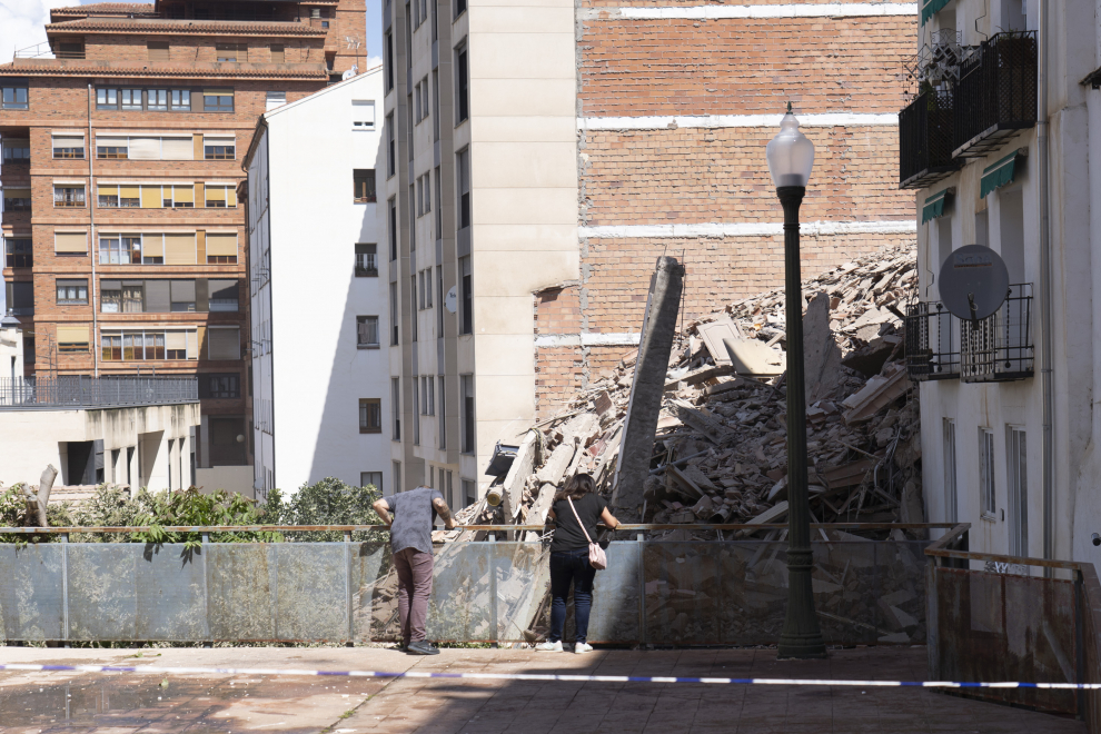 Fotos del desprendimiento de un edificio