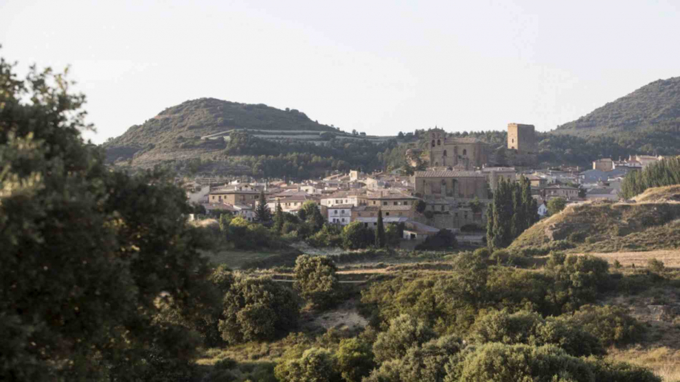 Vista de Luesia en las Cinco Villas de Zaragoza