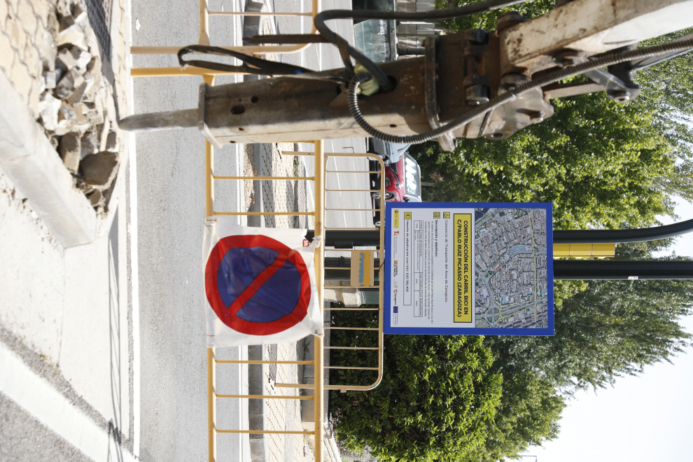 Fotos obras del nuevo carril bici