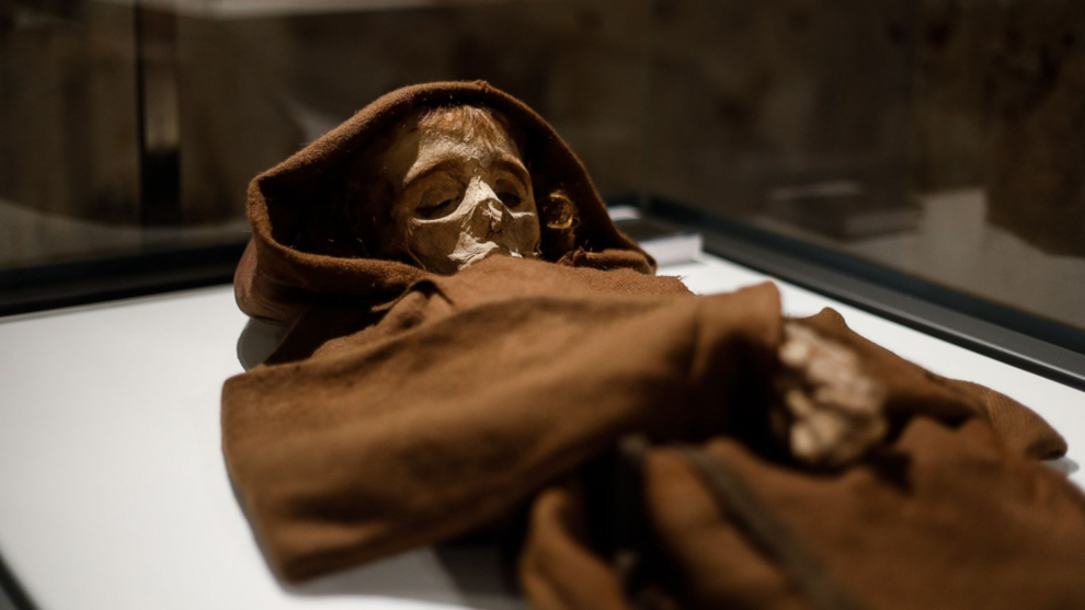 Una de las momias del museo de Quinto