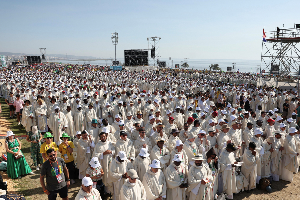 Misa celebrada por el papa Francisco, de el último día de la Jornada Mundial de la Juventud (JMJ) de Lisboa (Portugal)