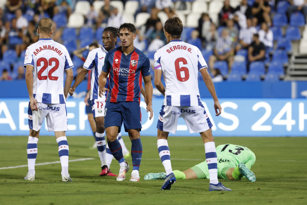 Imagen del encuentro Leganés - SD Huesca, correspondiente a la jornada 5 de Segunda División.