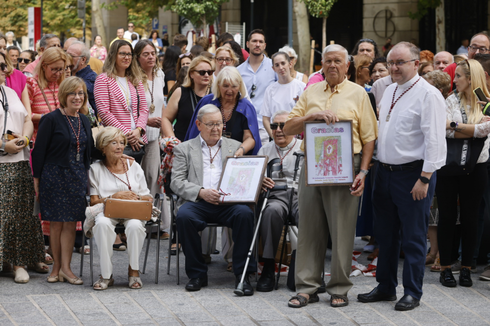 Fotos del 75 aniversario de la cofradía de Jesús Camino del Calvario en Zaragoza.