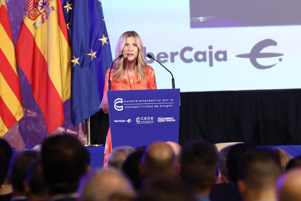 Imágenes de la VII Cumbre Empresarial por la Competitividad en Aragón y de la entrega del Premio de Honor Empresa de Aragón 2023 a Saica.