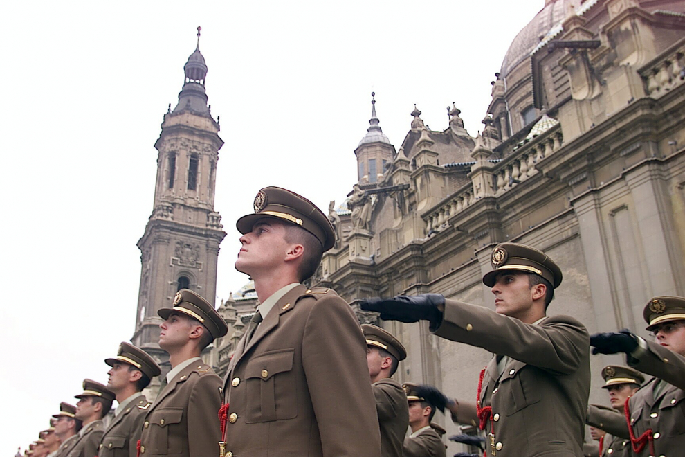 Acto de los cadetes en la basílica del Pilar