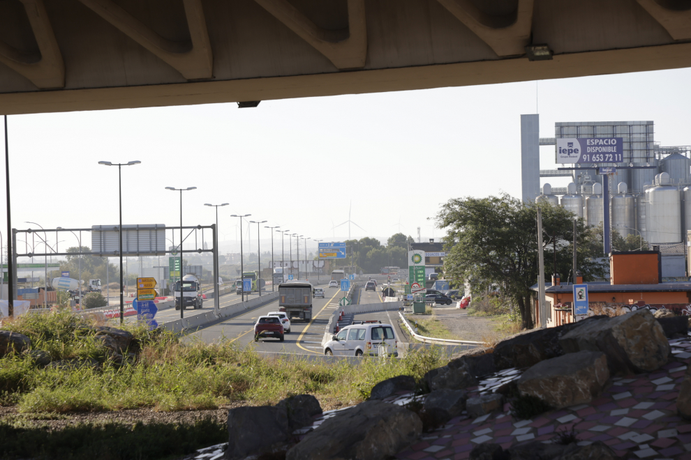 Fotos del comienzo de las obras en la A-68.