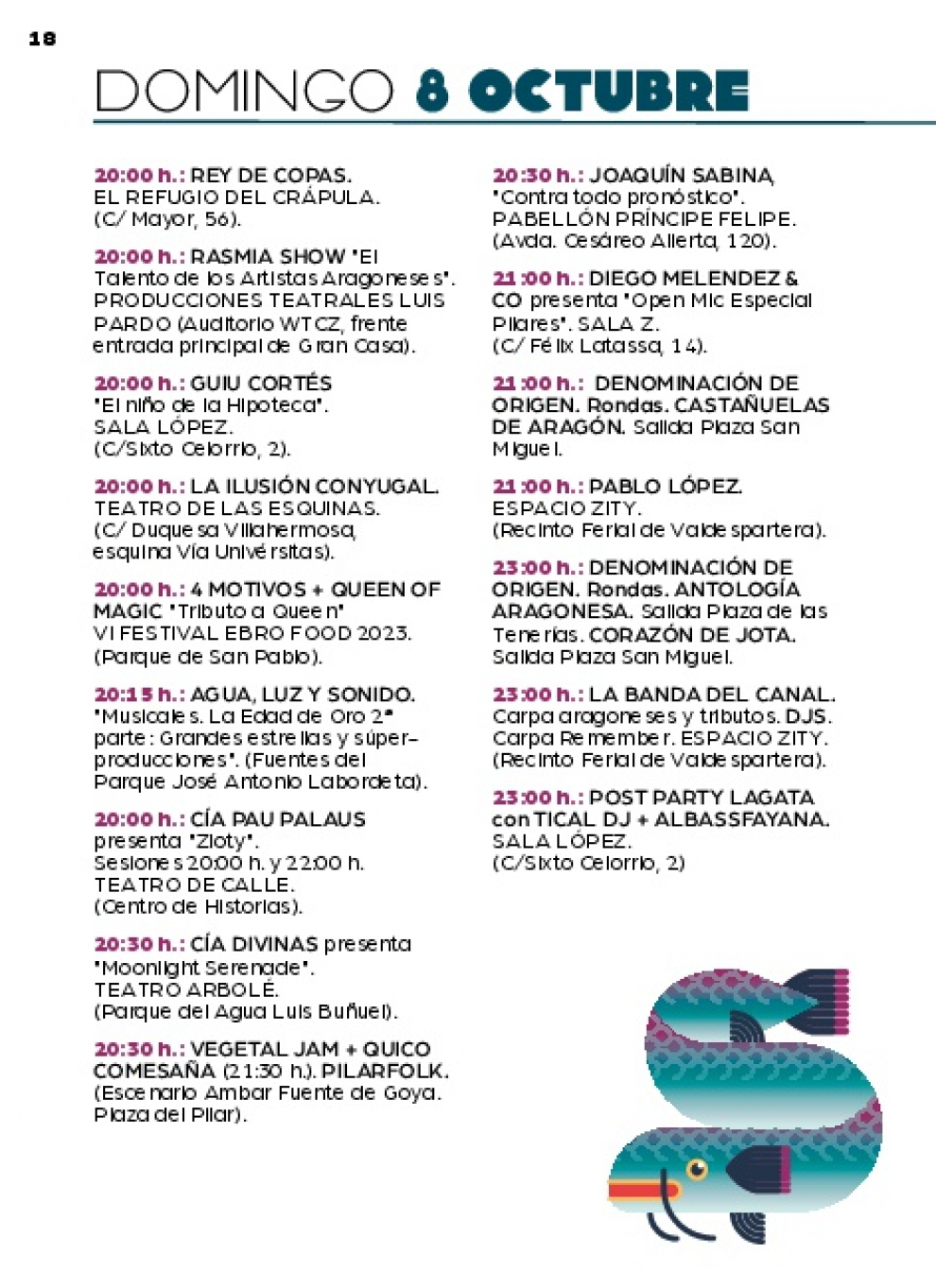 Programación del domingo 8 de octubre