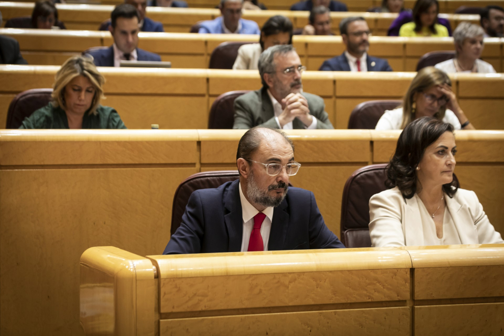 Imágenes de la toma de posesión de Javier Lambán como senador