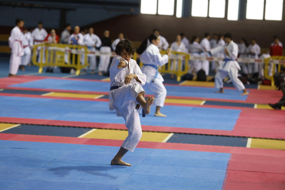 En imágenes Un gigante tatami para poner en juego los títulos de Aragón cadete, júnior y sub