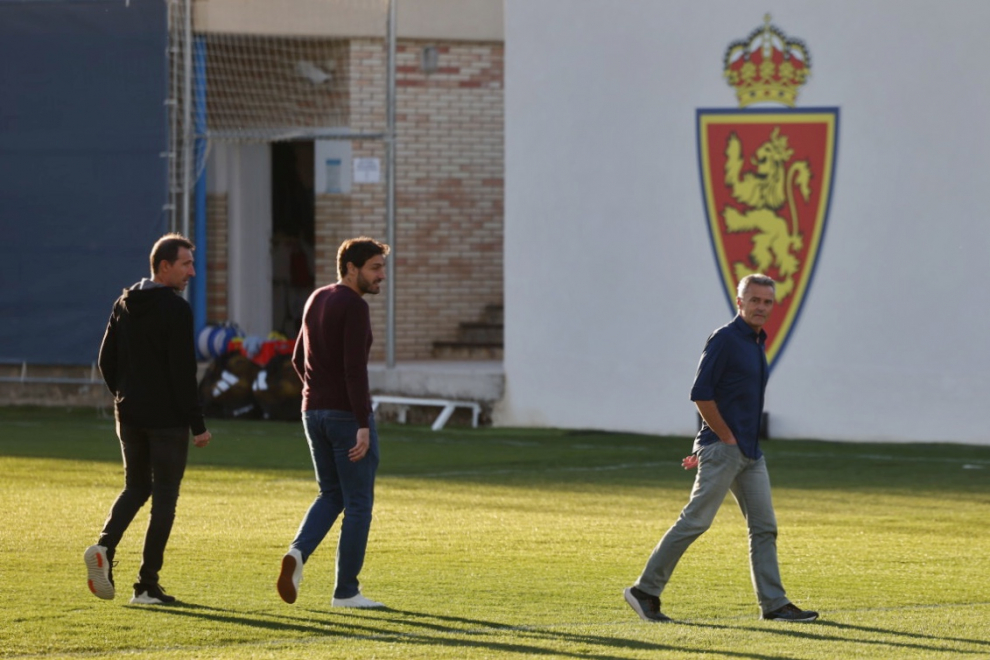 Vuelta a los entrenamientos del Real Zaragoza y despedida de Fran Escribá