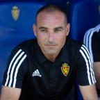 Iván Martínez, entrenador del Real Zaragoza juveni, que ha ganado al Korona Kielce en el partido de ida de la Youth League Champions
