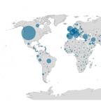 Mapa del mundo con los países afectados por el coronavirus