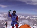 Carlos Pauner en la cima del K2