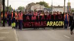 Marcha de los trabajadores de CAF para exigir un fondo de compensación para las víctimas
