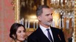 Felipe VI y Letizia, en la recepción del cuerpo diplomático, este miércoles.