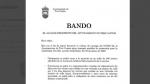 Bando del Ayuntamiento madrileño de Tres Cantos.