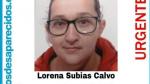 Lorena Subías Calvo, en la página de SOS Desaparecidos Aragón.