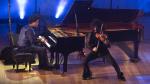 El pianista Iván ‘Melon’ Lewis y Ara Malikian, en el primero de los dos recitales que han dado este miércoles.