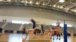 Una acción del partido Barça Voleibol-CV Teruel