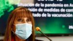 Sira Repollés anunciando las nuevas medidas por el coronavirus en Aragón