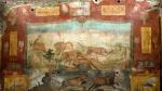 Fresco restaurado en la ciudad de Pompeya con escenas de caza y paisajes egipcios.
