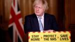 Britain's Prime Minister Boris Johnson gives an update on the COVID-19 pandemic during a virtual news conference, in London