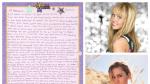 Carta escrita por Miley Cyrus junto a imágenes de la actriz cuando interpretaba a Hannah Montana y en la actualidad