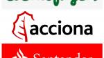 Logos de El Corte Inglés, Acciona y Banco Santander