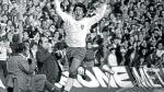 Arrúa celebra el gol des ascenso a Primera en 1978