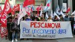 Protesta laboral de Nueva Pescanova en Vigo.