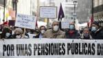 Manifestación de pensionistas por el centro de Zaragoza.