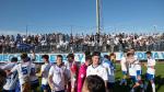 Los jugadores del RZD Aragón celebran el ascenso el pasado domingo tras ganar 4-1 al Giner Torrero.