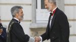 Carlos Lesmes saluda al rey Felipe VI en la apertura del Año Judicial 2022.