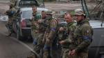 Soldados ucranianos en primera línea del conflicto con Rusia
