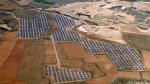 Vista aérea del parque de energía fotovoltaica de Lasesa.