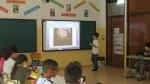 Alumnos del colegio Montecorona, con tabletas en el aula